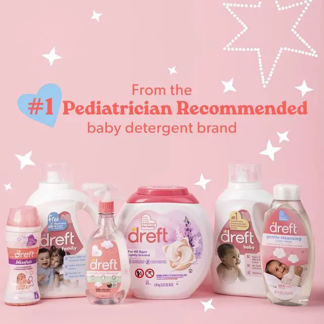 Alt view image 4 of 6 - Dreft Liquid Laundry Detergent for Toddlers, Tackles 100% of Common Toddler Stains, Unscented, 42 fl oz, 32 Loads