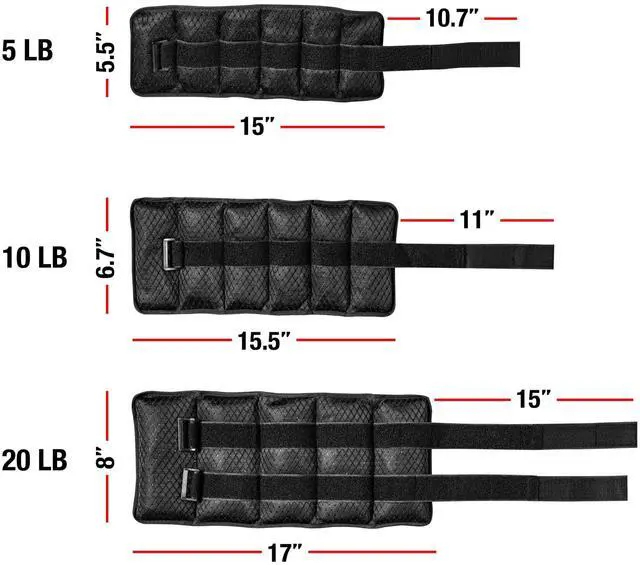 Alt view image 3 of 6 - Fuel Pureformance Unisex Adjustable Wrist/Ankle Weights, 2.5-Pound Pair (5lb Total - 6 Removable Weight Packs)