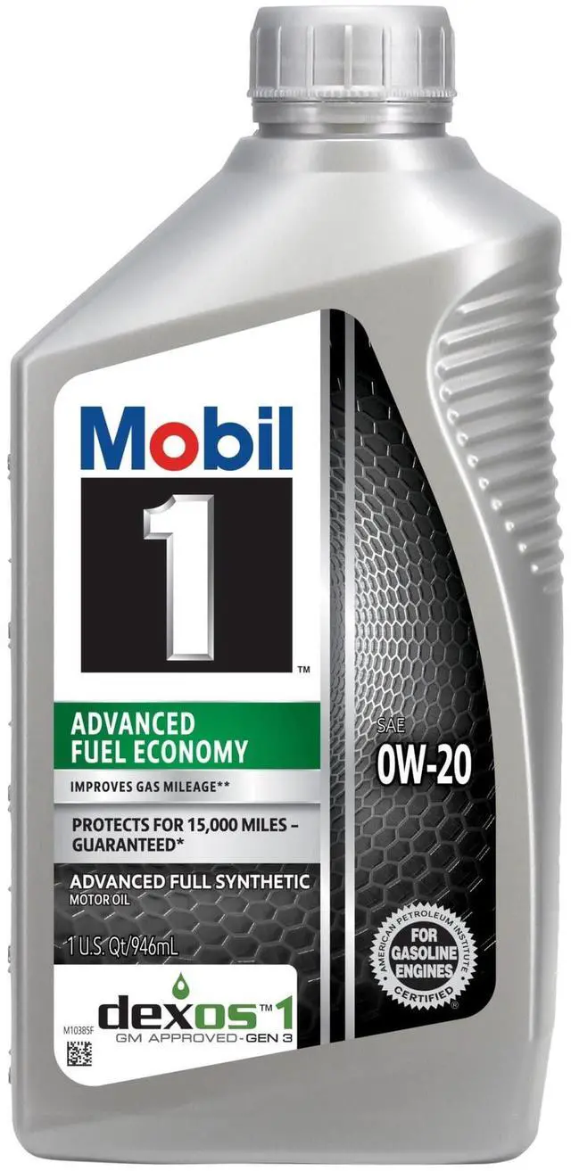 Main image of Mobil 1 Advanced Fuel Economy Full Synthetic Motor Oil 0W-20, 1 Quart