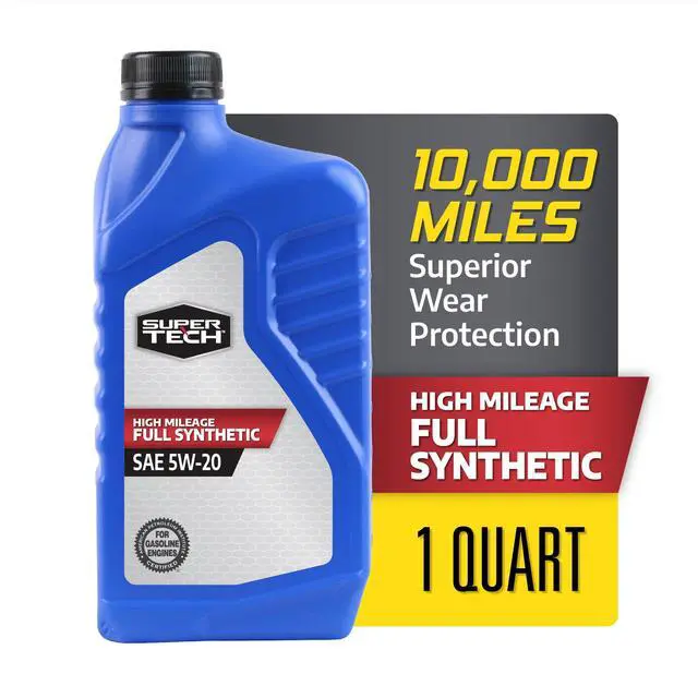 Alt view image 5 of 6 - Super Tech High Mileage Full Synthetic SAE 5W-20 Motor Oil, 1 Quart