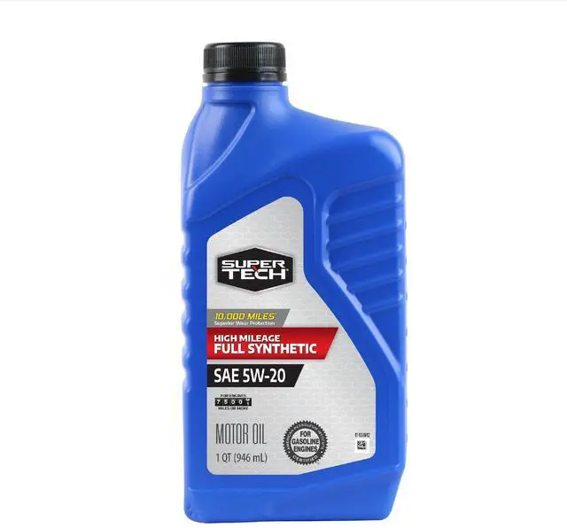 Main image of Super Tech High Mileage Full Synthetic SAE 5W-20 Motor Oil, 1 Quart