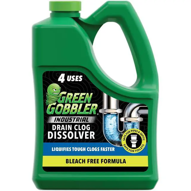 Alt view image 7 of 7 - Green Gobbler HeavyDuty Drain Clog Remover Gel No Fume Pipe Cleaner Remove Mineral Deposits for Bathroom Kitchen Drains