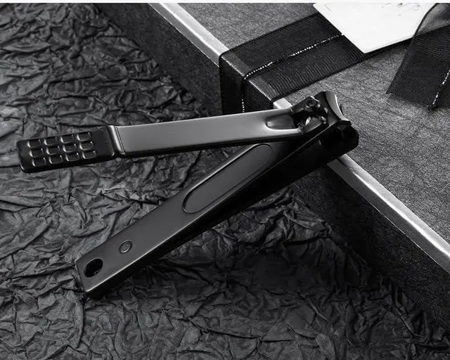 Alt view image 2 of 7 - 3 Pcs Black Matte Stainless Steel Nail Clipper Set Fingernail Toenail Ingrown Thick Nails Cutter Manicure Tools for Men Women
