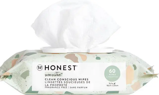 Alt view image 3 of 7 - 60 Count PlantBased Baby Wipes Compostable MultiUse Wet Wipes 99% Water FragranceFree Hypoallergenic Wipes for Sensitive Skin