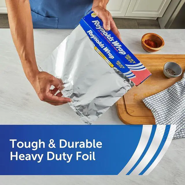 Alt view image 4 of 7 - HeavyDuty Aluminum Foil Roll 12 Inch Wide 50 Sq Ft Thick Tin Foil for Grilling BBQ Roasting Food Wrapping Kitchen Baking Supplies