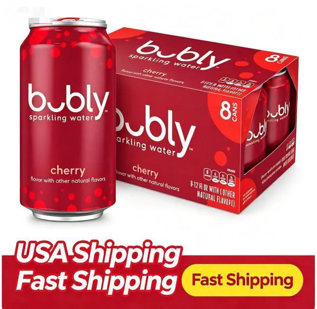Main image of 8Pack Cherry Flavor Sparkling Seltzer Water 12 fl oz Can ZeroSugar ZeroCalorie Natural FruitFlavored Beverage Recyclable Aluminum Cans