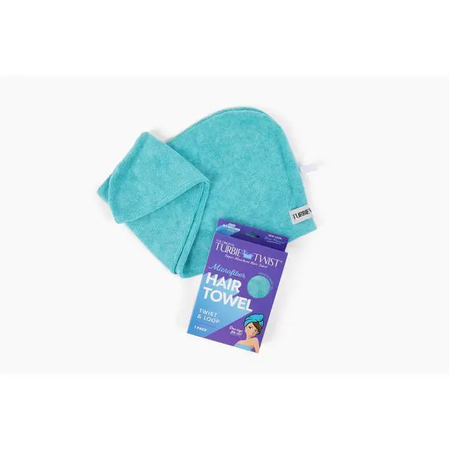 Alt view image 6 of 7 - Microfiber Hair Towel TwistLoop FastDrying Hair Turban Peacock Blue Absorbent AntiFrizz Hair Wrap for Kids Adults TravelReady