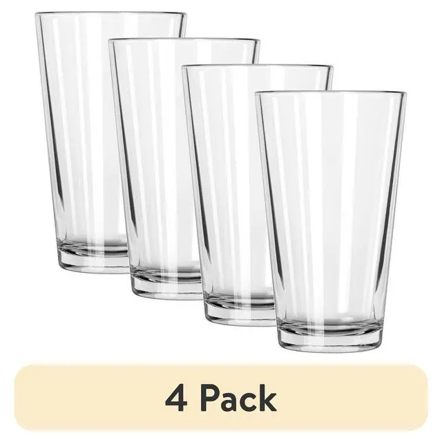 Alt view image 3 of 5 - 4 Pack 16 Oz Clear Pint Glass Cups LeadFree Transparent Drinking Glassware for Beer Water Milk Juice Home Bar Party