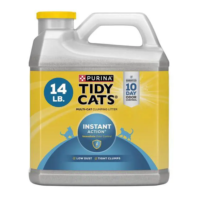 Alt view image 4 of 6 - 14lb Jug Clumping Clay Cat Litter FloralScented LowDust 10Day Odor Control Strong Clump MultiCat Kitty Litter