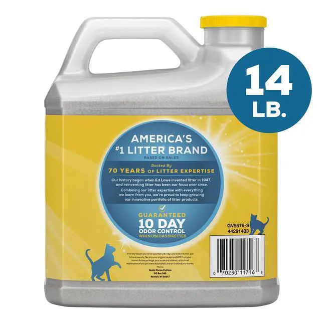 Alt view image 5 of 6 - 14lb Jug Clumping Clay Cat Litter FloralScented LowDust 10Day Odor Control Strong Clump MultiCat Kitty Litter