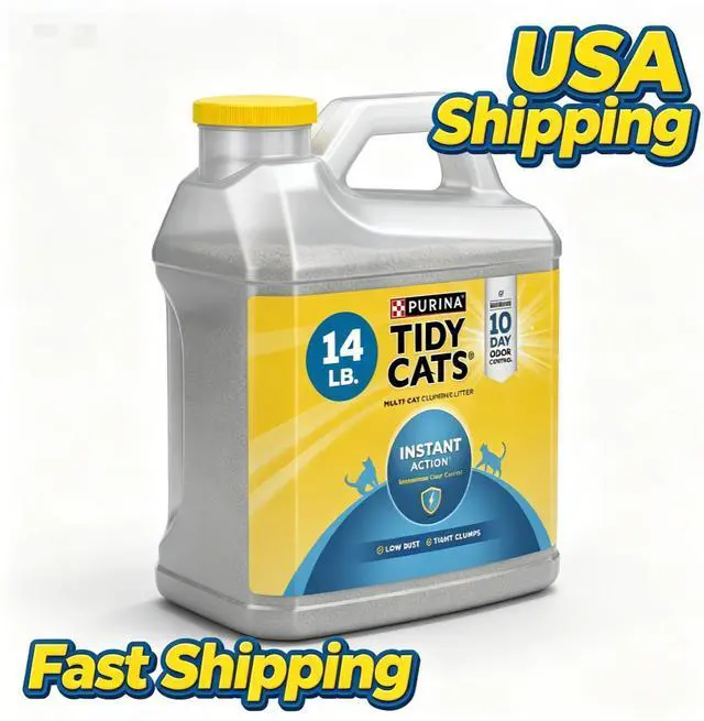 Main image of 14lb Jug Clumping Clay Cat Litter FloralScented LowDust 10Day Odor Control Strong Clump MultiCat Kitty Litter