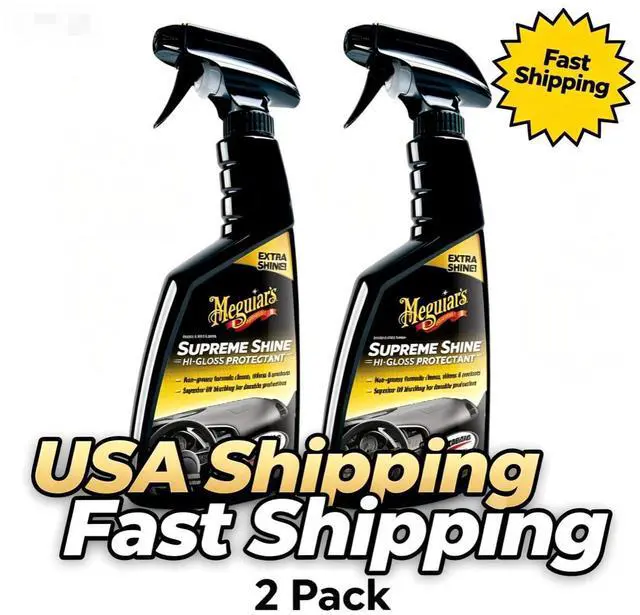 Main image of 2Pack 16 Oz Interior Surface Protectant Spray HighShine UV Protection Cleaner for Vinyl Rubber Plastic Car Dashboard Care