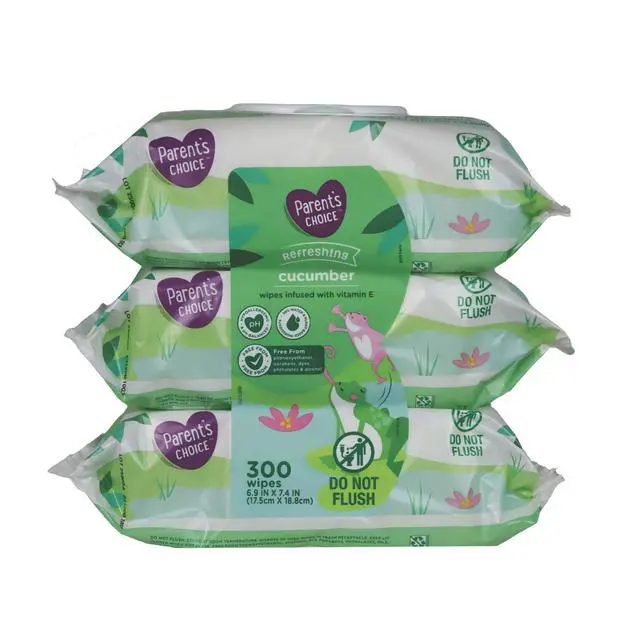 Alt view image 5 of 5 - 300 Count Cucumber Scent Baby Wipes with VitaminE pHBalanced DermatologistTested AlcoholFree Gentle Wet Wipes for Sensitive Skin