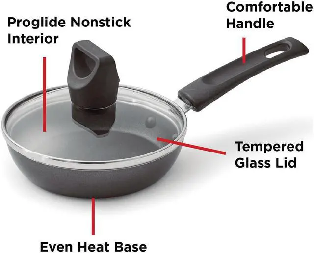 Alt view image 2 of 7 - T-fal Easy Care Nonstick Cookware, Covered One Egg Wonder Fry Pan, 4.5 inch, Black
