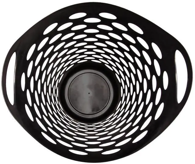 Alt view image 5 of 6 - Mainstays 2.2 Bushel Flexible Round Plastic Laundry Hamper Black, Ventilated Clothes Basket with Builtin CarryHandles, Lightweight DirtyClothes Storage Bin for Bedroom Closet LaundryRoom