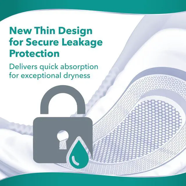 Alt view image 6 of 6 - 52Count Incontinence Pads for Men, Maximum Absorbency OneSizeFitsAll Male Guards, OdorControl LeakBarrier Breathable IndividuallyWrapped BladderControl Liners