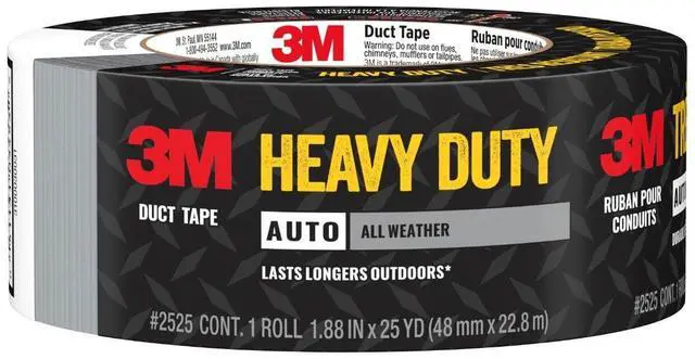 Main image of Gray AllWeather HeavyDuty Automotive Duct Tape 1.88" x 25 Yards, WeatherResistant MultiSurface Repair Tape, Indoor Outdoor Flexible Sealing Tape for Concrete Brick Rough Surfaces