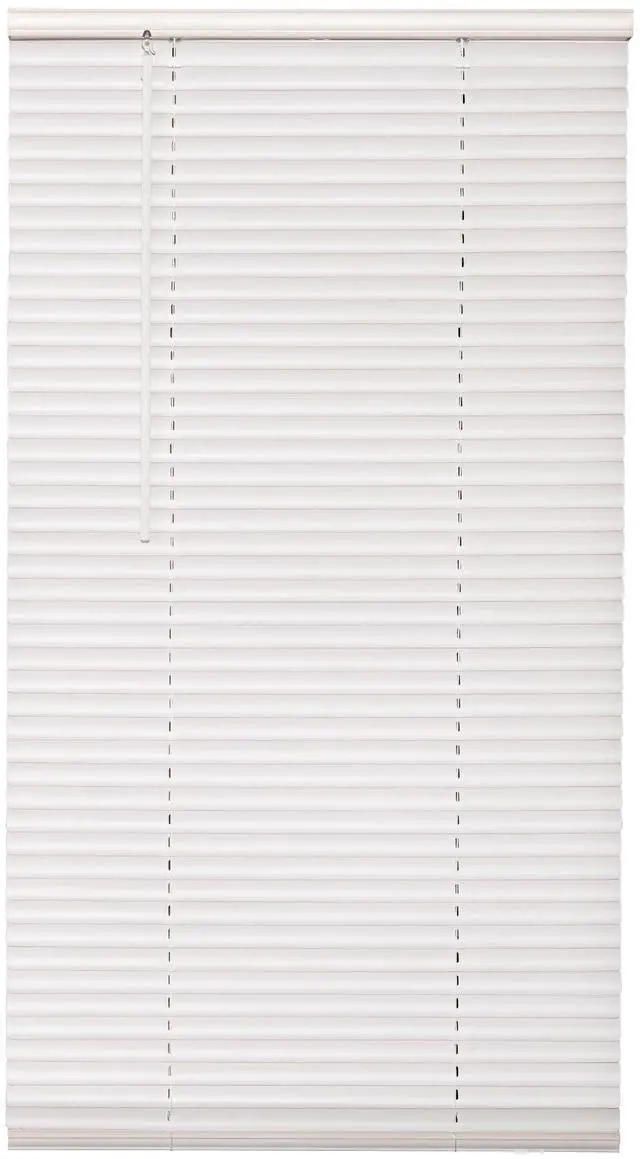 Alt view image 3 of 7 - Mainstays 1Inch Cordless Vinyl LightFiltering Mini Blinds, White, 27" Width x 64" Length, ChildSafe Window Shades