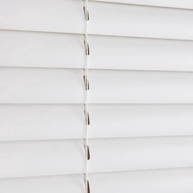 Alt view image 4 of 7 - Mainstays 1Inch Cordless Vinyl LightFiltering Mini Blinds, White, 27" Width x 64" Length, ChildSafe Window Shades