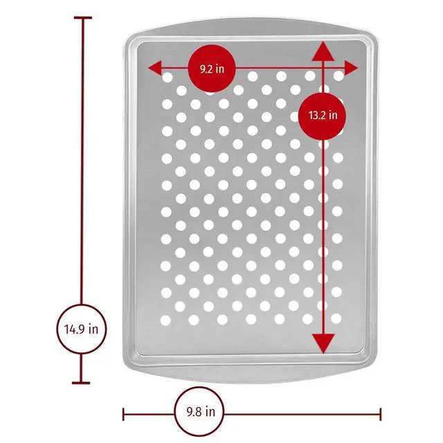 Alt view image 2 of 7 - (4Pack) Expert Grill Steel Barbecue Grill Tray, 13.2" x 9.2" Interior Size, NonStick Grilling Basket for Fish, Shrimp & Vegetables, Outdoor BBQ Accessories