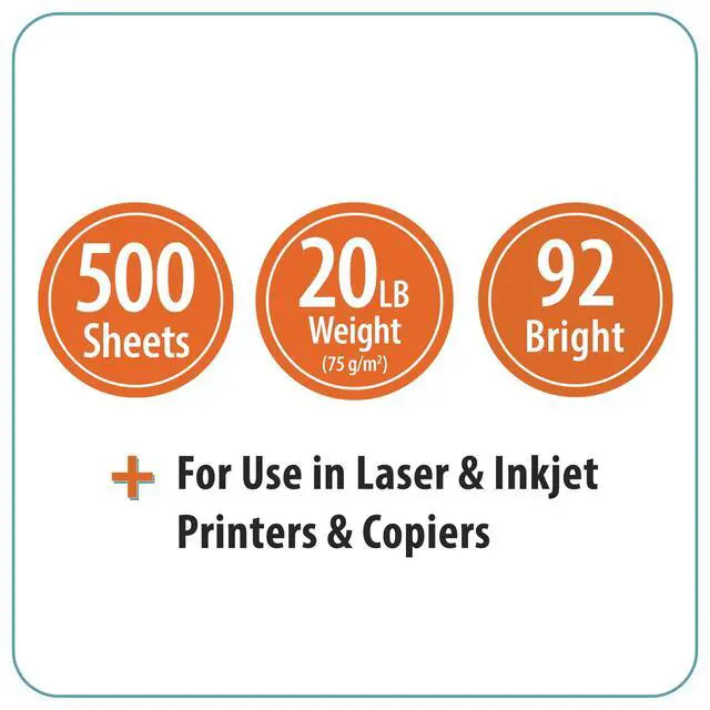 Alt view image 5 of 6 - Pen+Gear Legal Size Copy Paper, 8.5" x 14", 92 Bright White, 20 lb., 1 Ream (500 Sheets), Multipurpose Printer Paper for Home, Office & School
