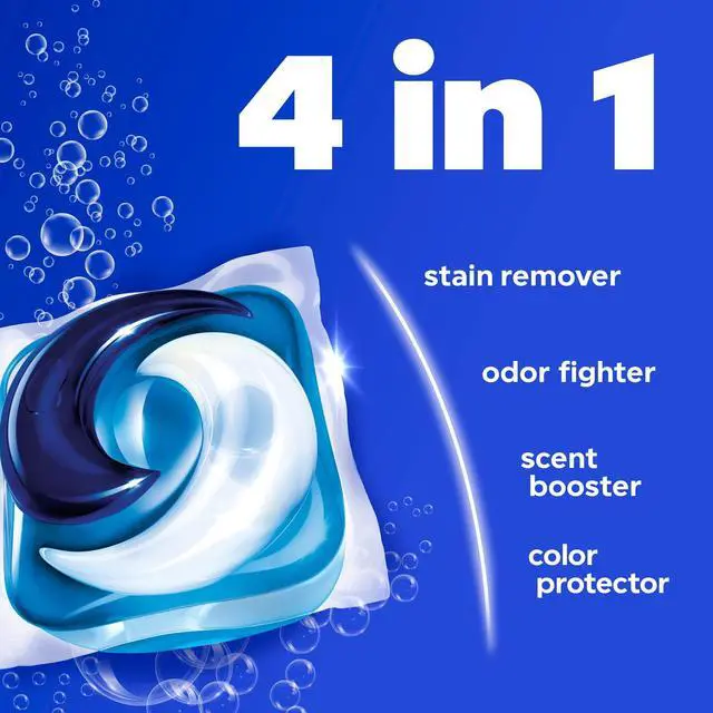 Alt view image 2 of 6 - Tide PODS Ultra OXI Laundry Detergent Pacs, 4in1 Stain Remover Pods, Cold Water Compatible, 32Count