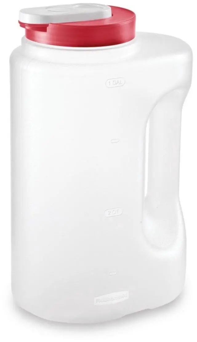 Main image of Rubbermaid Mixermate LeakResistant Plastic Pitcher, Clear, 1Gallon (3.8L), BPAFree Beverage Mixing & Storage Carafe