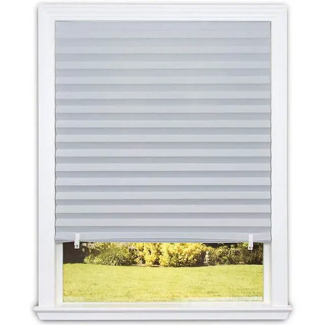 Alt view image 4 of 6 - Redi Shade NoTools Original RoomDarkening Pleated Paper Window Shade, CordFree Gray, 36 in × 72 in, TrimtoFit Temporary Window Covering