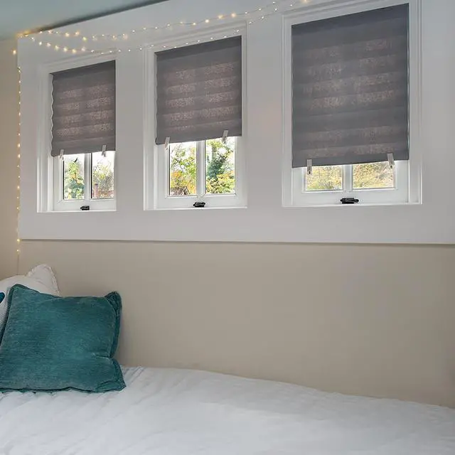 Alt view image 5 of 6 - Redi Shade NoTools Original RoomDarkening Pleated Paper Window Shade, CordFree Gray, 36 in × 72 in, TrimtoFit Temporary Window Covering