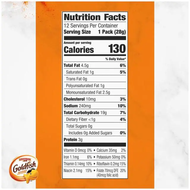 Alt view image 4 of 6 - Goldfish Cheddar Cheese Crackers, 1 oz Individual Snack Packs, 12Count MultiPack Tray, Baked RealCheese Savory Snacks