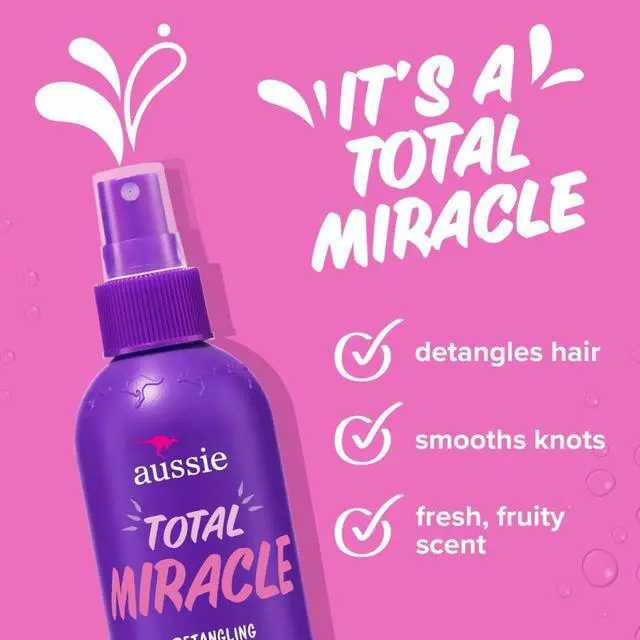 Alt view image 3 of 6 - Aussie Total Miracle Hair Detangling Spray with Apricot Oil for All Hair Types, 8 fl oz
