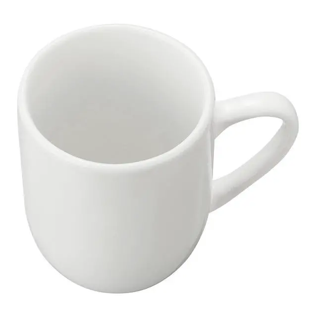 Alt view image 4 of 5 - (6Pack) Mainstays 12oz Glazed White Stoneware Coffee Mugs, Microwave & DishwasherSafe, Minimalist White Drinking Cups for Hot & Cold Drinks