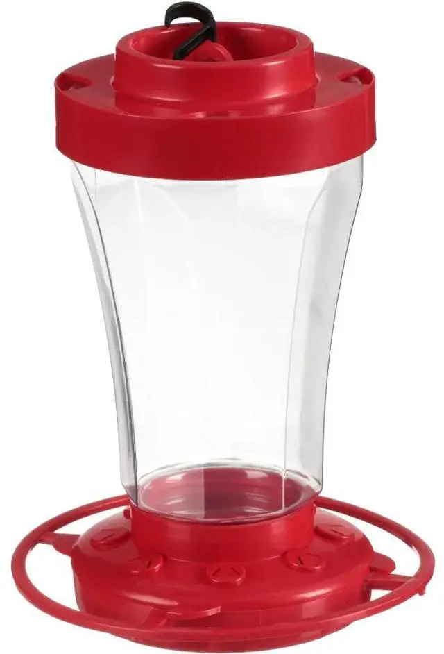 Alt view image 3 of 4 - 32oz Red Hummingbird Feeder 10 Feeding Ports Bee Ant Wasp Proof Outdoor Garden Bird Nectar Feeder