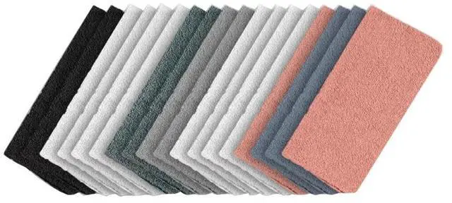 Main image of 18Pcs Pastel 100% Ring Spun Cotton Washcloths Soft Absorbent Anti-Fray Multi-Purpose Facial Body Towels