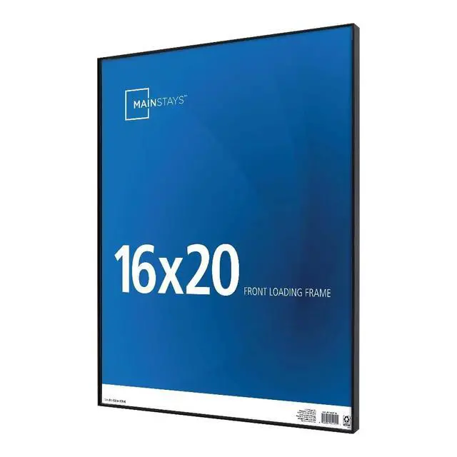 Alt view image 6 of 7 - 16x20 Black Front Loading Picture Frame Wall Tabletop Large Art Print Gallery Photo Frame