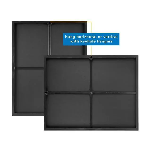 Alt view image 5 of 7 - 16x20 Black Front Loading Picture Frame Wall Tabletop Large Art Print Gallery Photo Frame