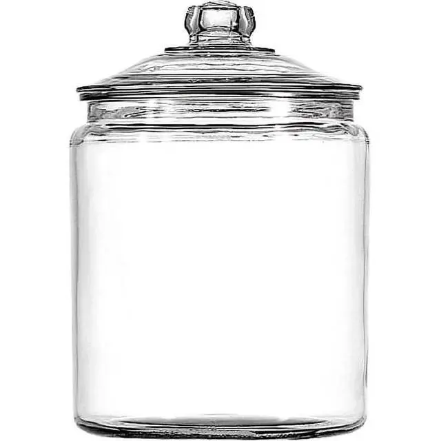 Alt view image 4 of 7 - 2 Gallon Clear Glass Storage Jar With Glass Lid Wide Mouth Dishwasher Safe Pantry Dry Goods Display Canister