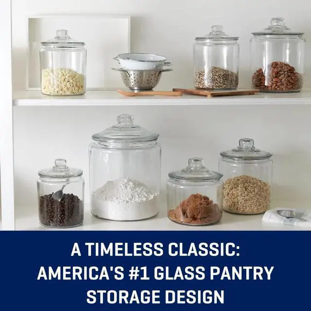 Alt view image 6 of 7 - 2 Gallon Clear Glass Storage Jar With Glass Lid Wide Mouth Dishwasher Safe Pantry Dry Goods Display Canister