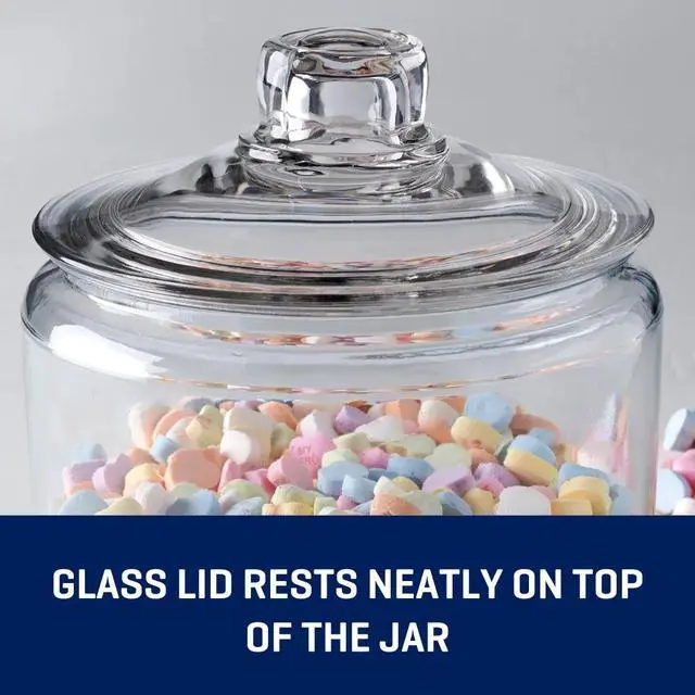 Alt view image 2 of 7 - 2 Gallon Clear Glass Storage Jar With Glass Lid Wide Mouth Dishwasher Safe Pantry Dry Goods Display Canister