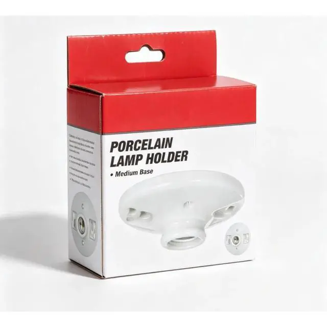 Alt view image 7 of 7 - 1PC White Porcelain Medium Base Light Socket UL Listed Twist Lock Wall Ceiling Mount Indoor Lamp Holder Max 60W
