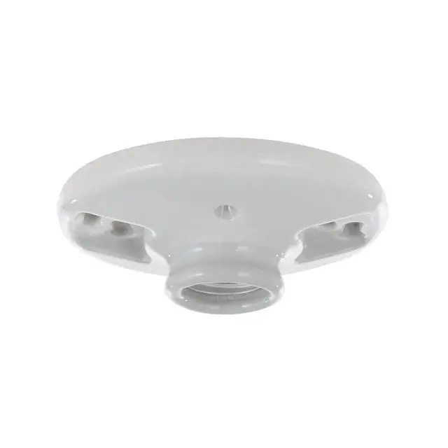 Alt view image 6 of 7 - 1PC White Porcelain Medium Base Light Socket UL Listed Twist Lock Wall Ceiling Mount Indoor Lamp Holder Max 60W