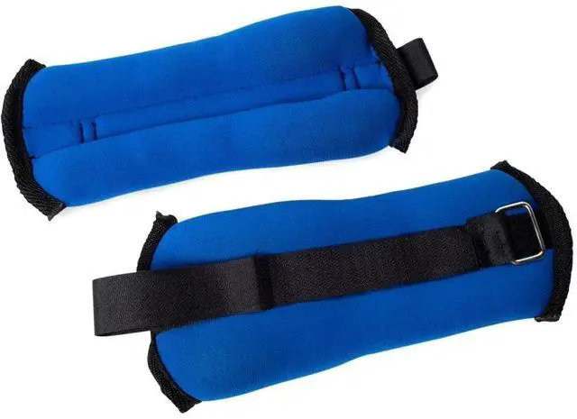 Alt view image 2 of 5 - Pair 2LB Ankle Wrist Weights 1LB Each Soft Neoprene Adjustable Strap Fitness Resistance Bands For Cardio Workout