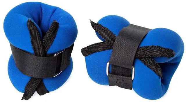 Alt view image 3 of 5 - Pair 2LB Ankle Wrist Weights 1LB Each Soft Neoprene Adjustable Strap Fitness Resistance Bands For Cardio Workout