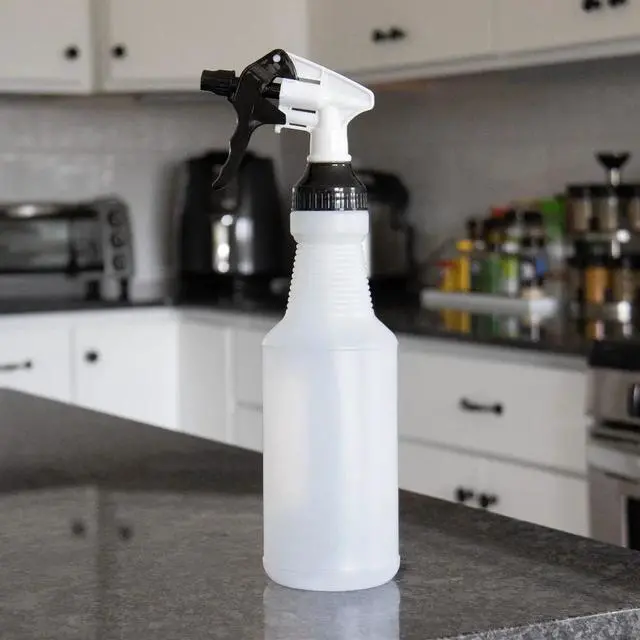 Alt view image 3 of 7 - 3Pcs 32oz Wide Mouth Plastic Spray Bottles Adjustable Nozzle Multi-Use Cleaning Plant Sprayer Indoor Outdoor