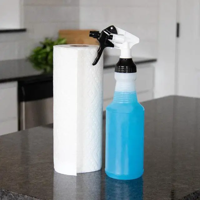 Alt view image 7 of 7 - 3Pcs 32oz Wide Mouth Plastic Spray Bottles Adjustable Nozzle Multi-Use Cleaning Plant Sprayer Indoor Outdoor