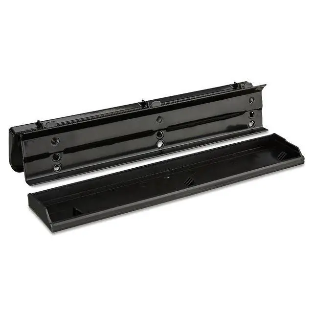 Alt view image 3 of 5 - 3 Hole Paper Punch 12 Sheet Capacity Metal Puncher With Removable Chip Tray Compact Portable Office School Tool