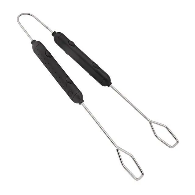 Alt view image 2 of 5 - (10 pack) Expert Grill Stainless Steel Locking Barbecue Tongs with Black Detachable Handle