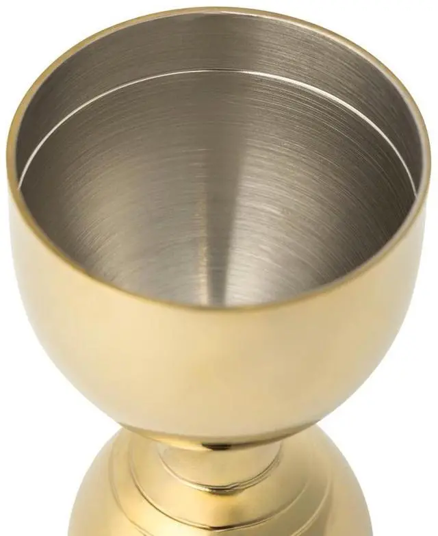 Alt view image 5 of 7 - Thyme & Table 1 fl oz & 2 fl oz Gold Stainless Steel Double-Sided Jigger