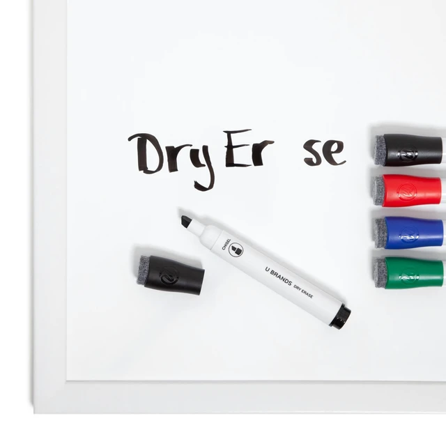 Alt view image 3 of 5 - U Brands Low-Odor Dry Erase Markers, Chisel Tip, 5 Count, Assorted Colors