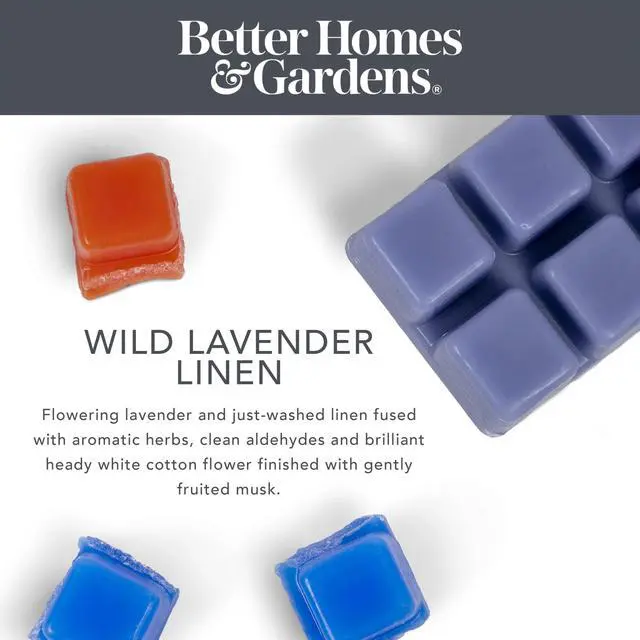 Alt view image 2 of 6 - (2 pack) Wild Lavender & Linen Scented Wax Melts, Better Homes & Gardens, 2.5 oz